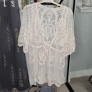 White Lace Cardigan